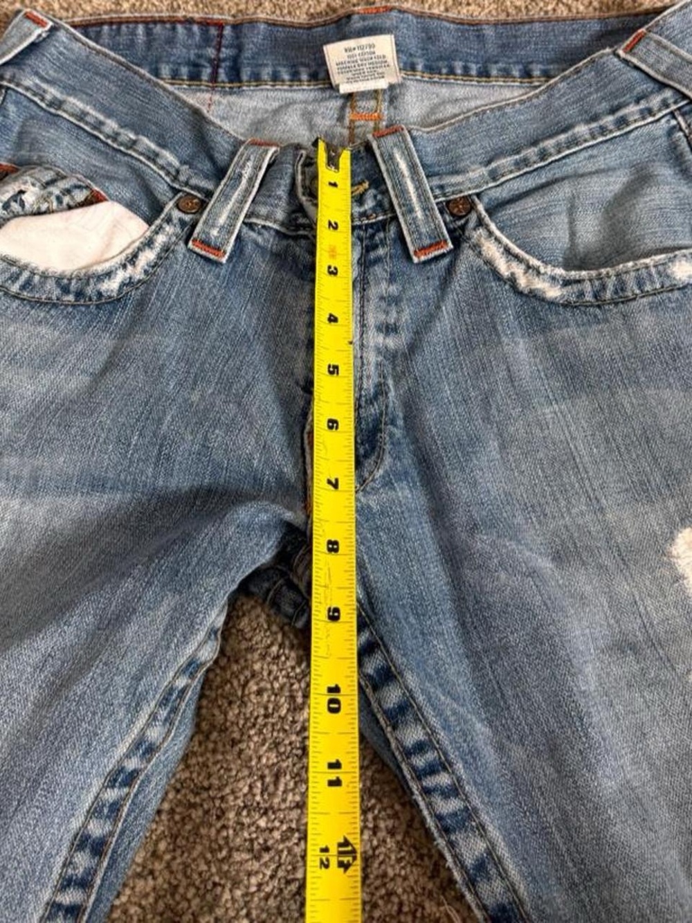 ❌SOLD❌True Religion Y2K Distressed Straight-Leg Jeans - Picture 6 of 8